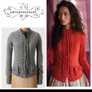 Anthropologie Moth Floating Sparks Gray Cardigan